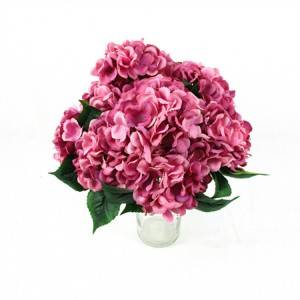 China Wholesale Artificial Flower Bush Manufacturers Suppliers - Silk Artificial Wedding Flowers White Hydrangea Bouquet Flower – Runya