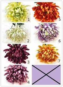 Palesa ea Maiketsetso Chrysanthemum Single Stem Flower