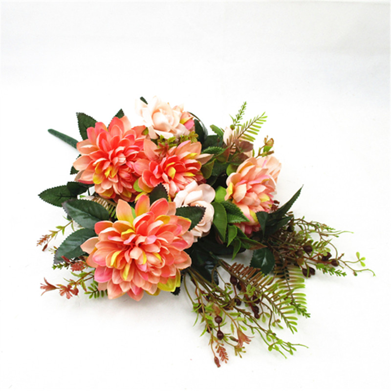 Kina fabrik begravelse blomst Dekoration Kunstige blomster dahlia rose
