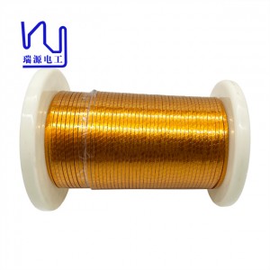 0.1mm*600 PI Insulation Copper Enameled Wire Profiled Litz Wire