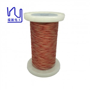 0,1 mm x 200 červený a měděný dvoubarevný litz drát