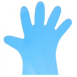 Factory Customized Plastic Disposable Aprons - Easy-Fit Blue Hybrid Gloves(TPE) – Ruixiang