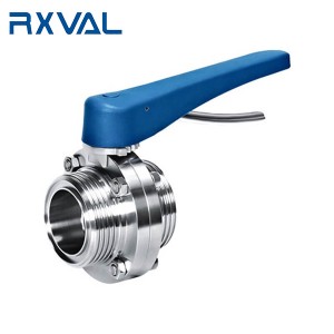 SMS Sanitary Butterfly Valve Thread End nge Multi-position Handle