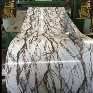 Bobina de aceiro prepintada de impresión de patróns de mármore SPCC