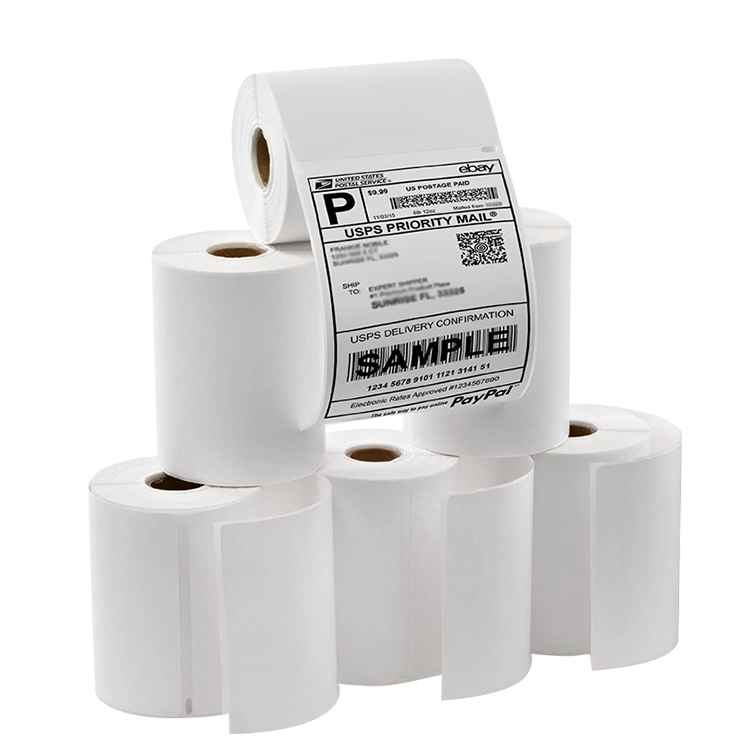 BPA FREE 100mmx150mm Barcode Sticker Paper Roll Etichetta termica diretta