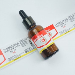 Etiqueta adhesiva personalizada de la píldora de la etiqueta engomada de empaquetado de la botella de la medicina de la fábrica