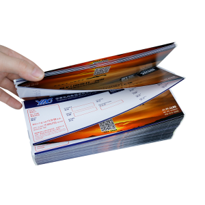 Ticket de embarque a todo color con papel térmico de impresión personalizada
