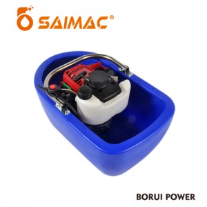 Saimac 4 स्ट्रोक गॅसोलीन इंजिन फ्लोट पंप Fp140 ब्लू