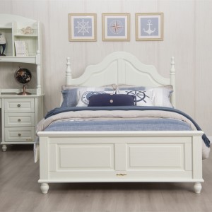 Sampo Dziecięce łóżko pojedyncze w stylu nordyckim King size Rama łóżka z litego drewna SP-A-GC030