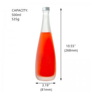 500ml round liqueur fruit wine frosted ice wine bottle