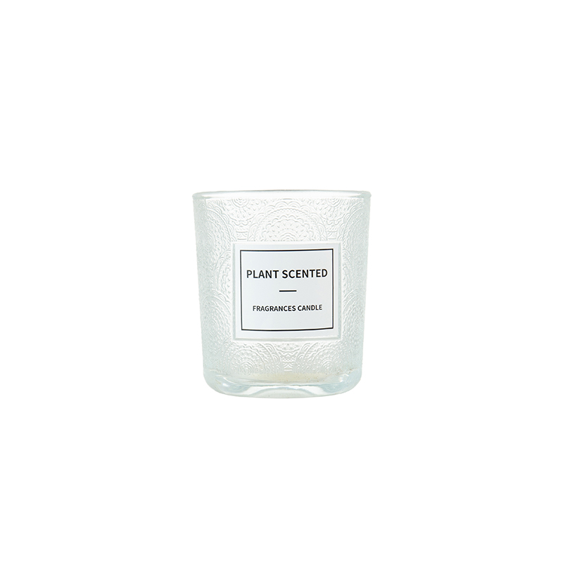 200ml Embossed clear hollow candle jar Featured Image