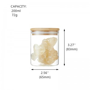 Manufacturer Wholesale Food Glass Storage Jar With Bamboo Lid