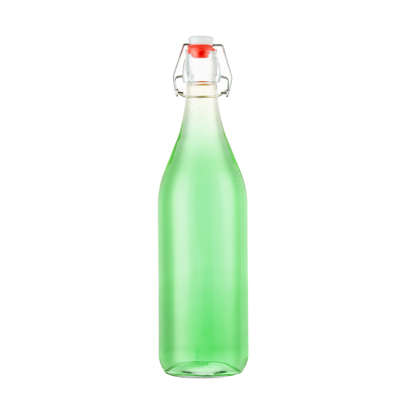 1000ml high quality clear glass bottle with flip cap Featured Image