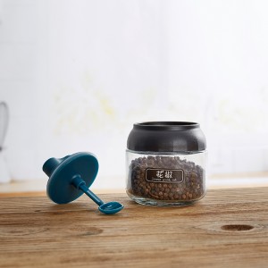 240ml 8oz Kitchen Glass Spice Jar with Spoon Lid