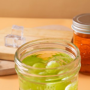 13 oz clear glass regular mouth smooth edge mason jar