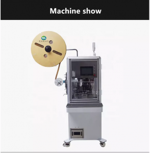 Máquina prensadora de insertos de sellado y pelado de cables