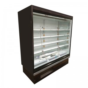 Top Grade China Fruit Display Multideck Showcase Cooling Air Curtain Cabinet Open Chiller para sa Supermarket