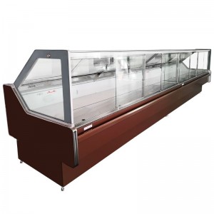 Professional China Commercial Open Counter Top Serve Over Used Deli Fish Cold Food Fresh Meat Display Refrigerator Showcase Cooler Chiller