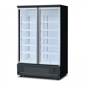 Zásuvný typ chladiča so zvislými sklenenými dverami