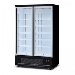 Zásuvný typ chladiča so zvislými sklenenými dverami