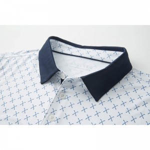 Golfskjorter til mænd Dry Fit kortærmet print Performance Moisture Wicking Polo Shirt