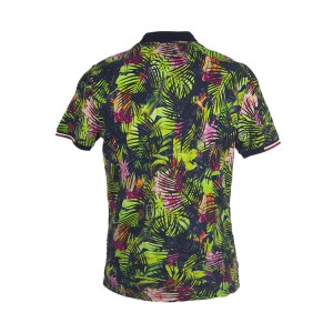 Fantasia di qualità premium per jersey di cotone mercerizzato con pesci colorati stampati su tutta la polo per le vacanze estive