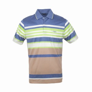 Engineer Stripe Mercerized Cotton Jersey For Men's Regular Fit เสื้อโปโลแขนสั้นคุณภาพสูง MCSTP002