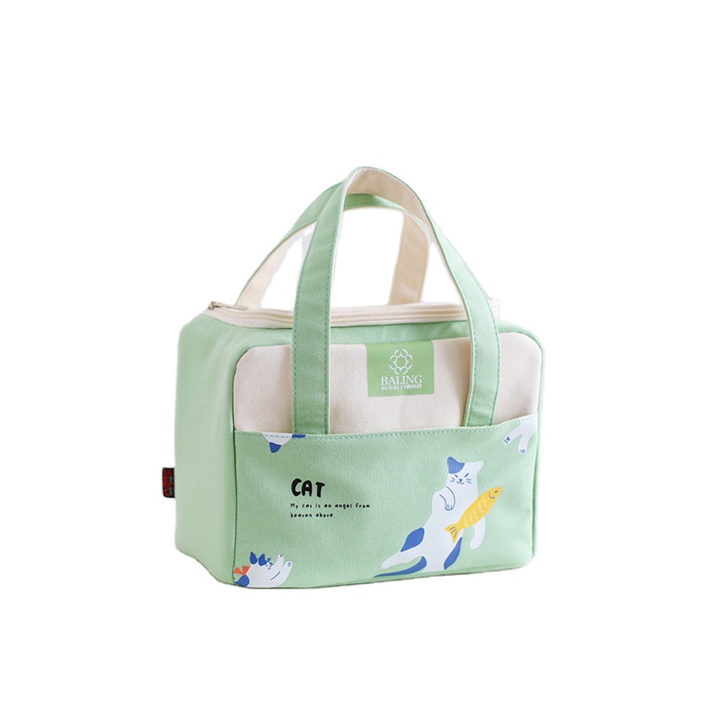 Cooler bag for New Design Wholesale Pink Blue Printed Lunch Bag For Women Lunch Featured Image