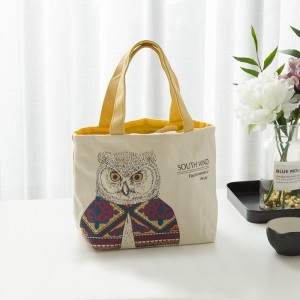 Cooler bag for Italy Environmental Cotton Canvas Office Tote Lunch Bag for girls women