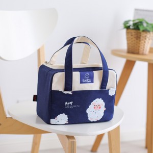 Cooler bag for New Design Wholesale Pink Blue Printed Lunch Bag For Women Lunch