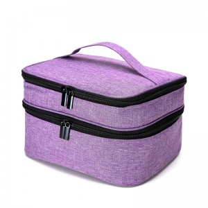 Cosmetic bag for travel personalized waterproof oxford cloth zipper color custom storage
