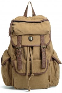 Sandro 2021 Big capacity Camel Fashion outdoor hiking travel Rucksack Vintage cotton Army Canvas Backpack
