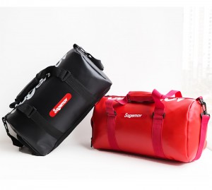 Cross-border new PU leather travel bag shoe bag large capacity crossbody sports handbag gym bag manufacturer custom LOGO