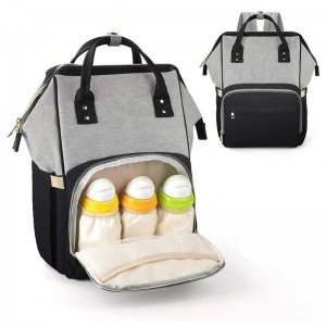 School bag for Fashion Waterproof Nappy backpack Bag pouch with Insulation Pockets