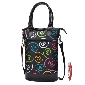 Wine tote bags for portable wine bag with adjustable shoulder strap, stylish and durable