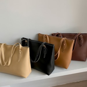 Ladies Handbags Popular Large Bags New One Shoulder Women’s Fashion Solid Color