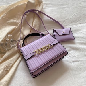 Ladies Small Handbags New Simple Rhombus One-shoulder Messenger Chain Texture