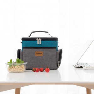 Fashionable work with rice, insulated bag, portable Oxford cloth aluminum foil ice pack thickened lunch box bag