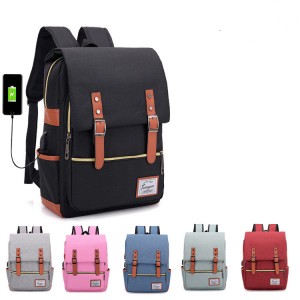 Korean version of the personality backpack men and women with the same 15.6-inch computer bag