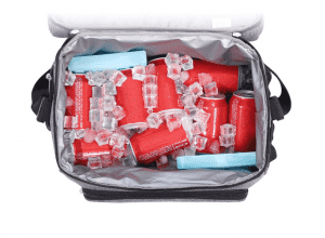 Portable fresh and cold double-layer large-capacity picnic bag outdoor picnic insulation ice bag