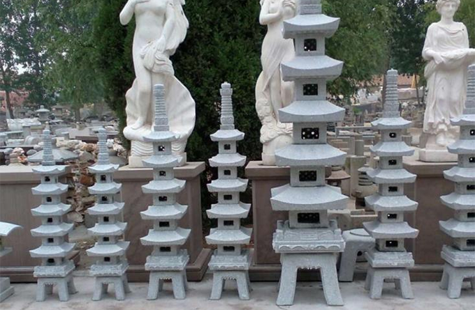 Five heavy tower japanese rokkaku yukimi garden stone lantern 87034 Featured Image
