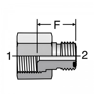 Riduttore di estremità di tubu ORFS girevole |Trasferimentu di fluidu efficace