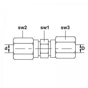 Connector Hydrolig Sgriw-Math |DIN 2353 |Deunydd Sinc-plated