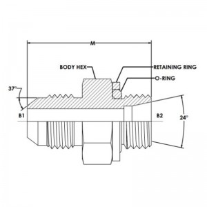 Straight JIC Male Metric O-Ring & Retaining Ring |မြင့်မားသောစွမ်းဆောင်ရည် Fitting