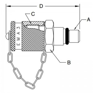 Metrisk rett tråd |ISO 261-kompatibel port med O-ringforsegling