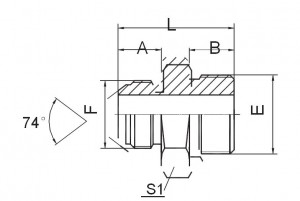 수형 74° 콘/BSP 수형 평면 |정밀 유압 피팅