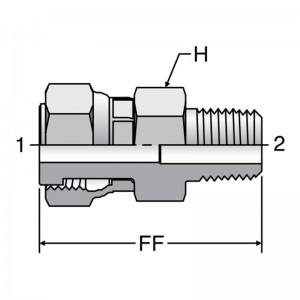 Навој на цевка-ORFS вртлив / NPTF-заптивка-Лок О-прстен лице |Конектор за запечатување