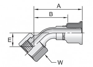 Segel Wanita- Puter - 45° Siku |Majelis Cepet Hydraulic Fitting