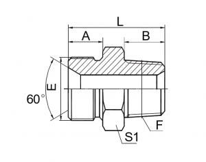 BSP પુરૂષ 60° કોન સીટ અથવા બોન્ડેડ સીલ / NPT પુરૂષ ફિટિંગ માટે ડબલ ઉપયોગ |ઉન્નત હાઇડ્રોલિક સિસ્ટમ