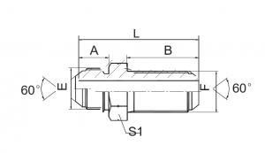 GAS Vnější 60° kuželová přepážková armatura |Vysoce kvalitní a odolná ocelová konstrukce